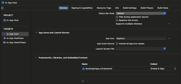 Build settings