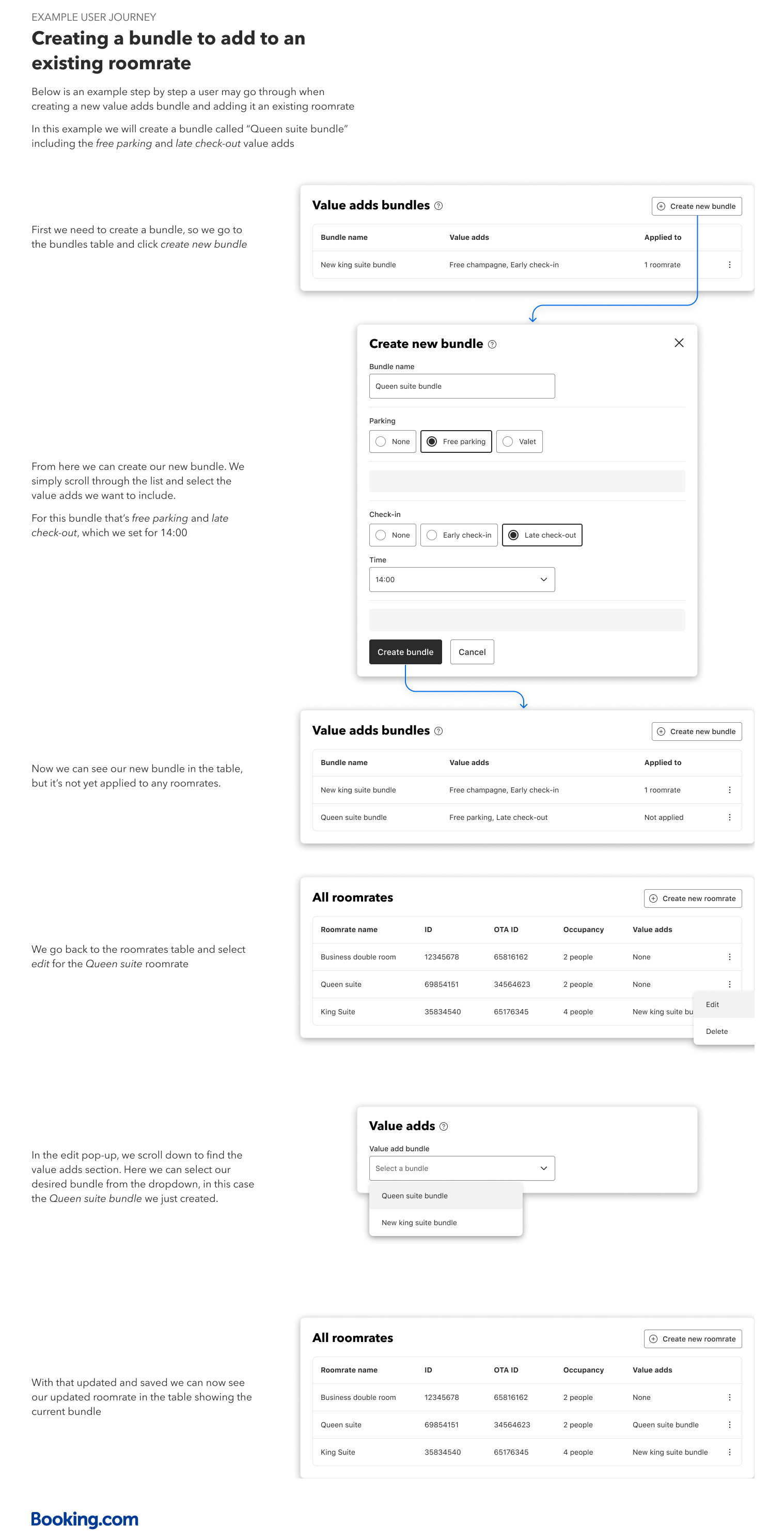 Implementing value adds with value adds bundles.